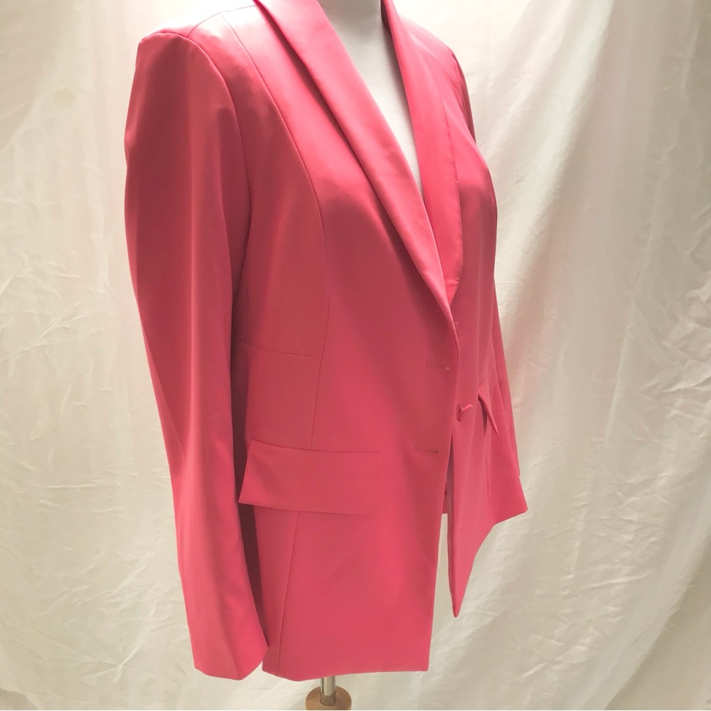 NWT Torrid Studio shawl collar lined blazer in bright pink size 0/L/12